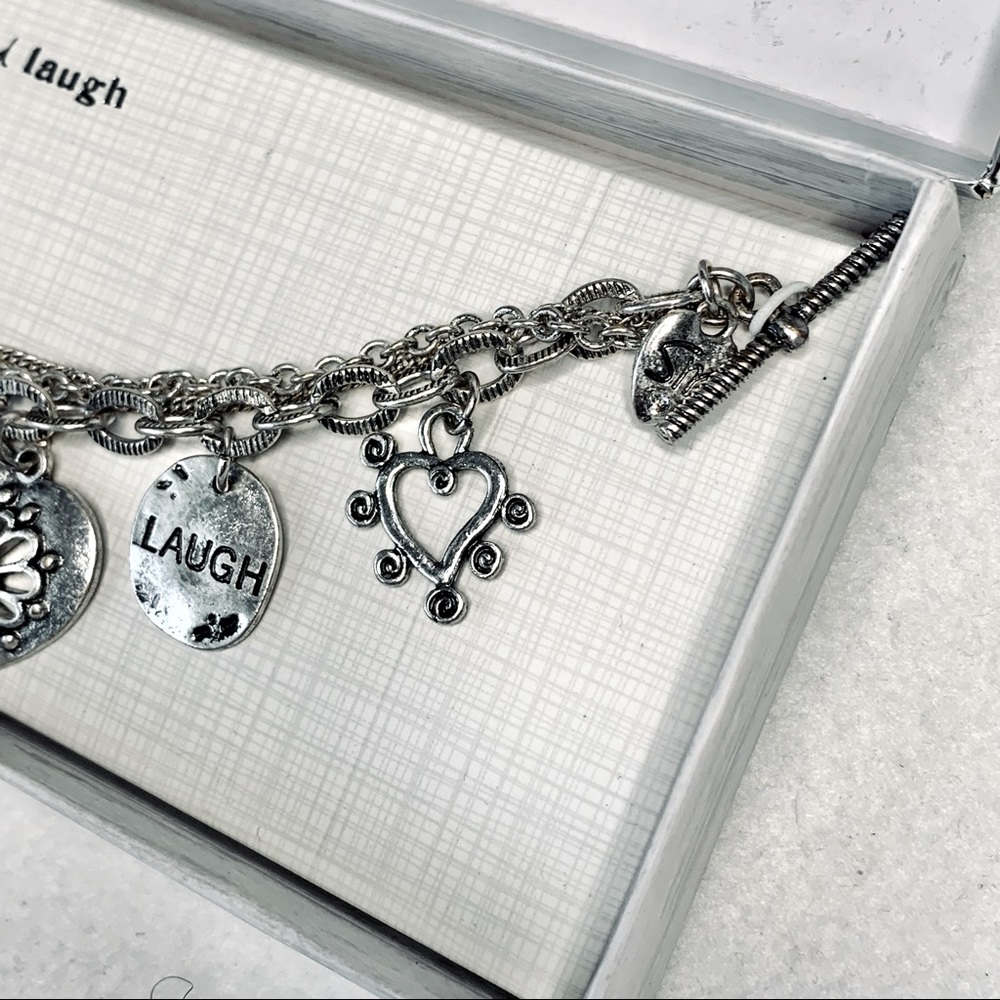 Multi Charm & Rhinestone Embellished Bracelet - Picture 3 of 5